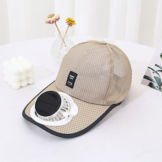 Adults Summer Solar Fan Hat UV Protection Baseball Hat with Cooling Fan USB Rechargeable Breathable Men Women Outdoor Wide Brim Peaked Sun Hat