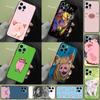 Мультяшная свинка Чехол Funda Для iPhone 16 Pro Max 15 14 11 12 13 Pro Max Mini XR 16e 16 15 Plus Чехол для телефона