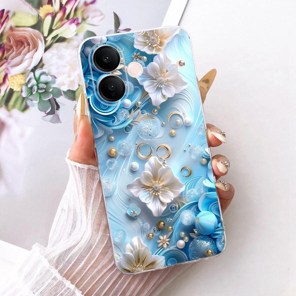 For Vivo V60 Lite 4G 5G Cute Flower Butterfly Cat Painted Case For Vivo V60 V60lite V2530 V2511 Soft Silicone TPU Phone Cases