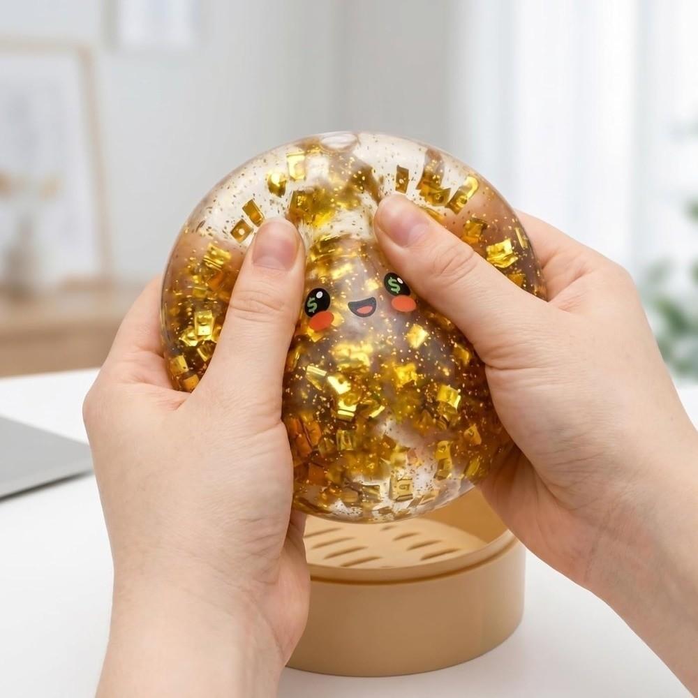 Soft Steamed Stuffed Bun Squishy Pinch Le Glitter Squishy Toy Home Decoration