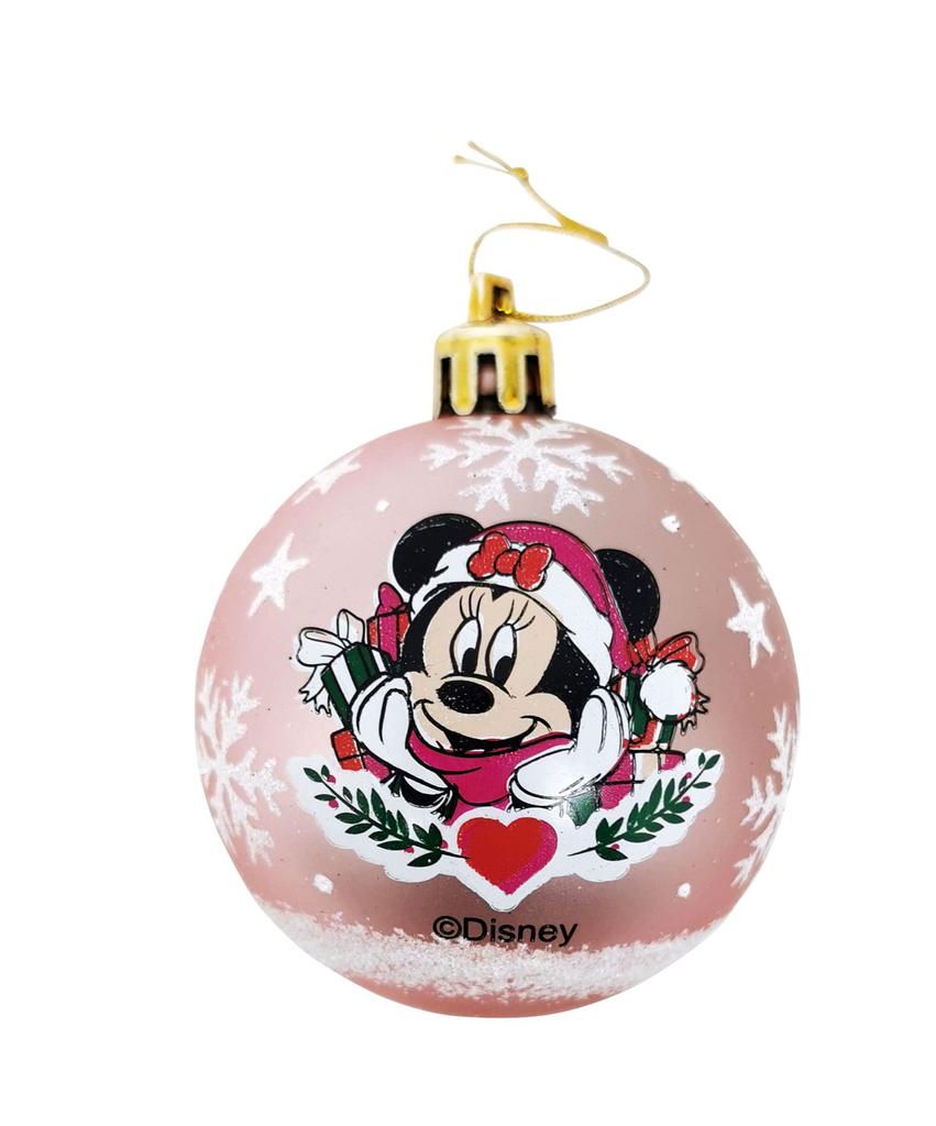 ARDITEX WD14010 DISNEY-Minnie Pack of 6 Christmas tree balls diameter 8cm