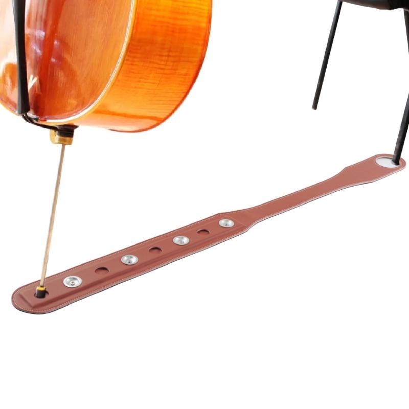 Adjustable PU Leather Cello Endpin Holder Spikes Floor Protector Endpin Stopper for Home End Pin Rest Cello Non-slip Pad