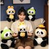 Adorable Panda Plush Toy With Ice Cream And Hamburger Delivery Outfit Perfect For Kids Birthday Gifts