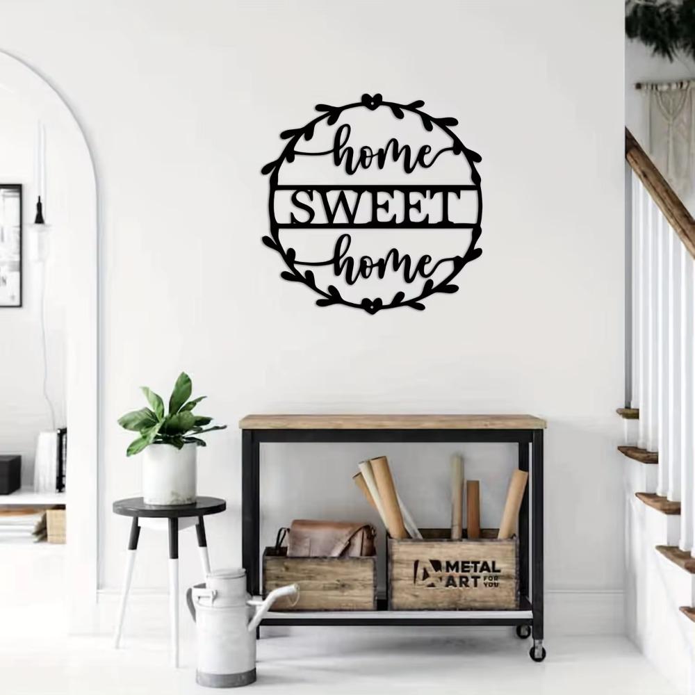 Home Sweet Home Wall Art Elegant Logo Décor for Interior Spaces Ideal for Bedroom and Living Room Stylish Mural and Gift Sticker