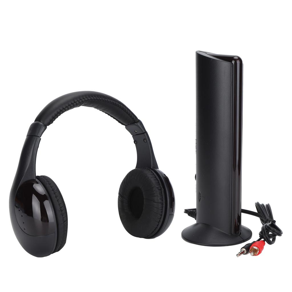 5 In 1 Wireless Headphones HiFi Deep Bass FM Radio Over Ear Headphones with Monitoring for PC TV