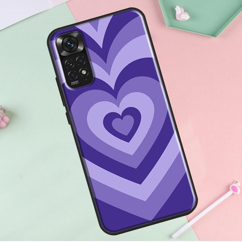 Фиолетовый эстетический чехол для Redmi Note 12 Pro Plus для Redmi Note 10 8 9 11 Pro 12S 11S 10S 9S 9C 10C 12C чехол