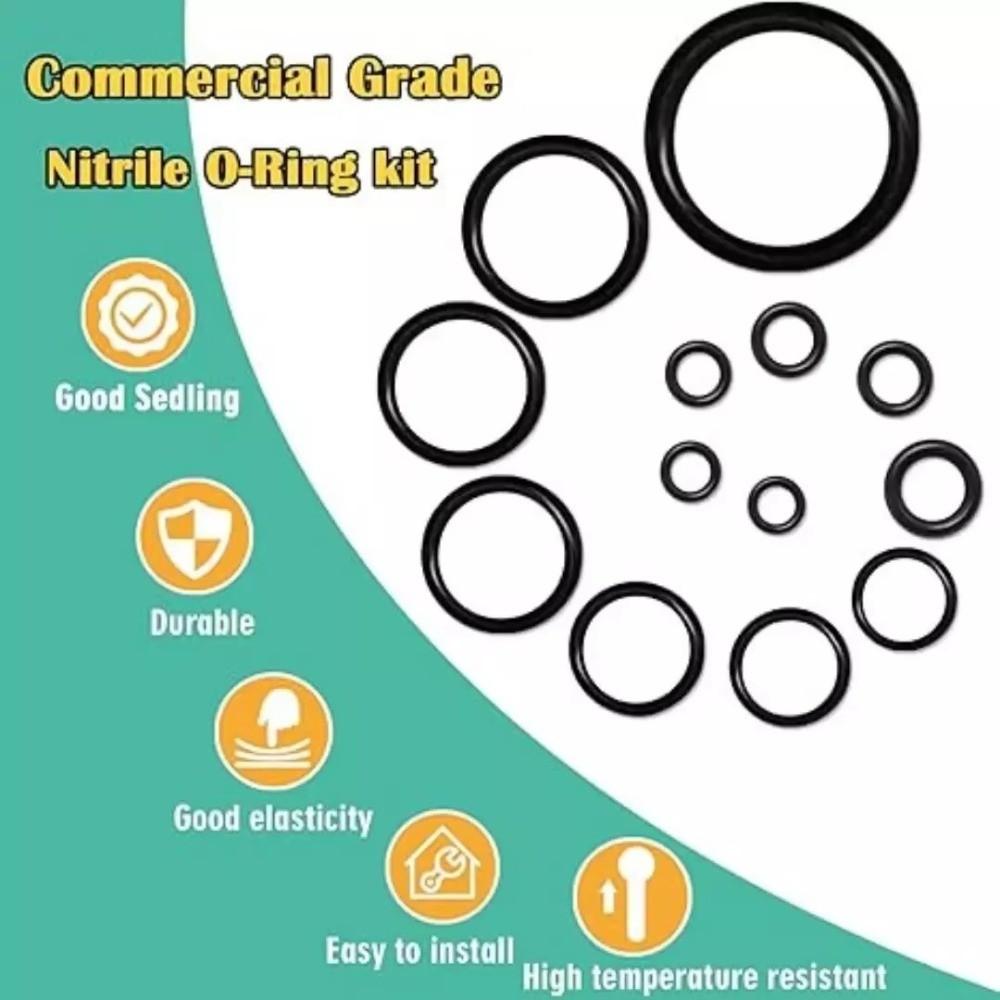 1020Pcs 15 Sizes Silicone Rubber O-Ring Set Car Auto Seal Repair, Pipelines, Plumbing Repairs