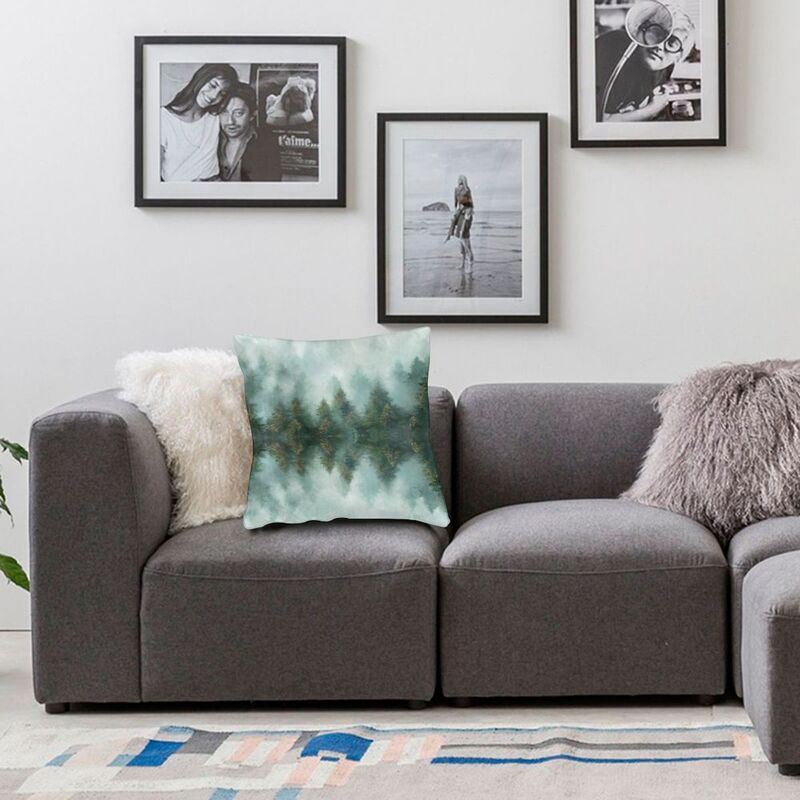 Custom Mountain Forest Natural Landscapes Pillow Case Living Room Decoration Modern Outdoor Cushions Square Pillowcase