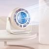 SUOYING Desktop Mini Fan USB, Air Cooler, Small Rechargeable High-Speed Turbine Booster, Portable Long Battery Life, Beige