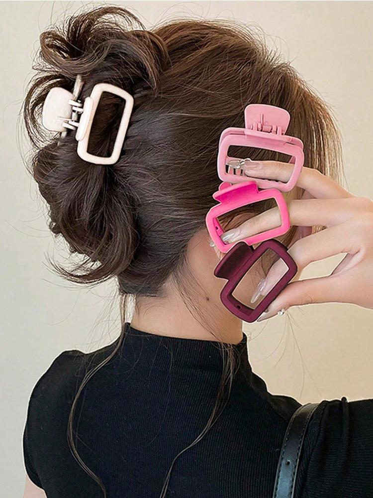 4 шт. Женская квадратная легкая заколка-краб для волос, модный элегантный аксессуар для волос, зажим для укладки волос, макияж