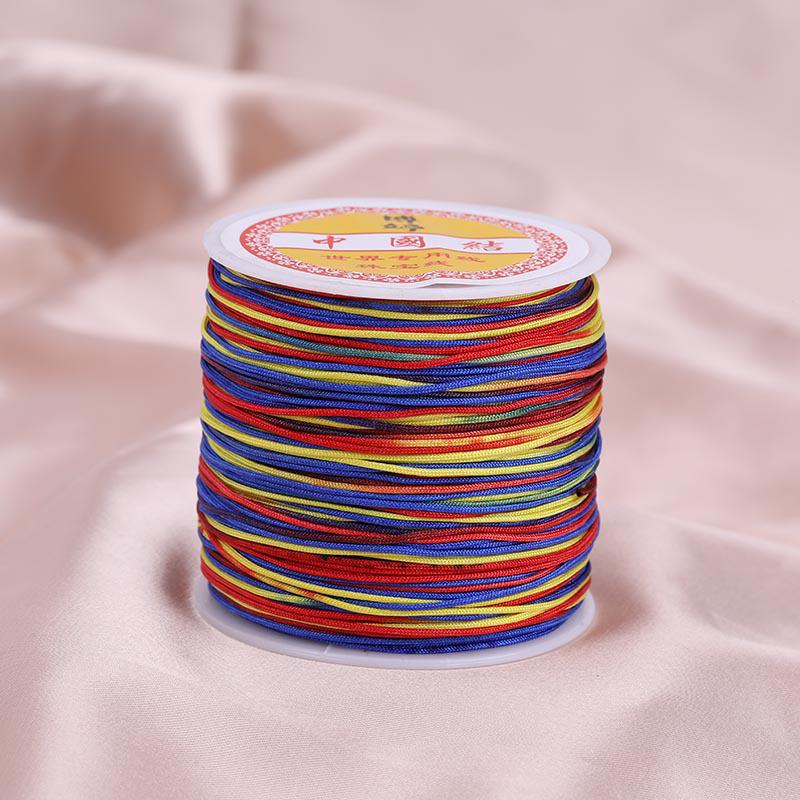 Цветной градиентный шнур для браслета ручной работы с нефритовым оттенком - 100 м плетеный шнур своими руками для подвесок