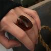 Винтажные Модные Большие Кольца на Палец для Женщин Преувеличенное Янтарное Смоляное Кольцо Геометрическое Кольцо на Палец Панк Украшения