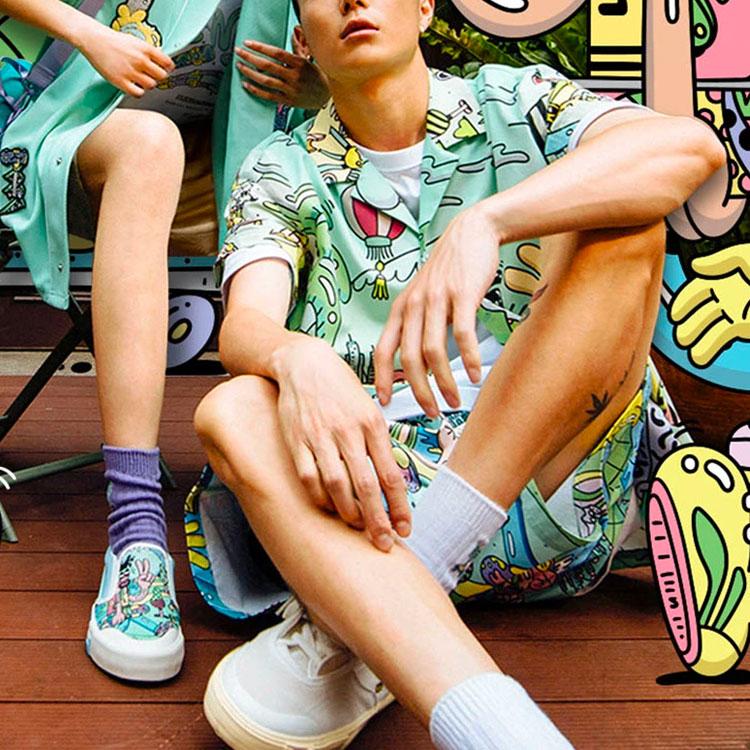 Men's Shorts Li-Ning Li Ning x Steven Harrington Skateboard Casual Shorts Men's Green