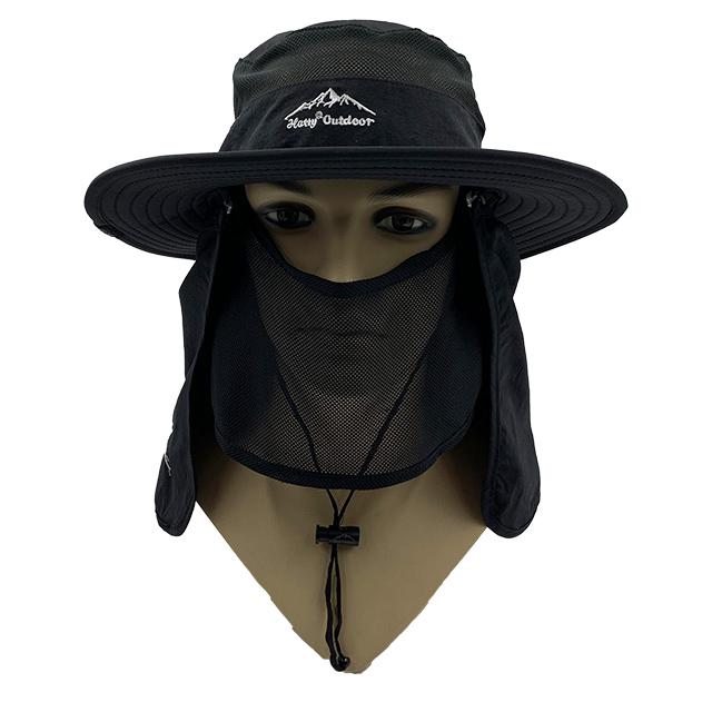 UV Protection Bucket Hat with Neck Flap for Unisex Outdoor Activities