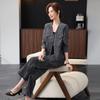 Women's Spring Blazer & Cardigan Set: Elegant Two-Piece for Middle-Aged and Elderly
