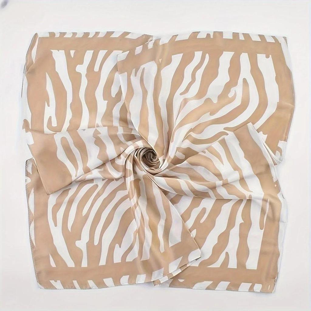 70 Silk Scarf: High-End Korean Style, Versatile Professional Imitation Silk, Retro Printed Women's Scarf
