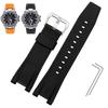 Canvas Leather Watchband For Casio GST-B100 S130 W300GL 400G W330 GST-W120L S120 W130L S100 Series Men's Modified Strap 26mm