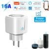 Tuya WiFi Smart Socket 16A Power Monitor European Standard Plug Timing App Remote Control Voice Control For Alexa Geogle Home