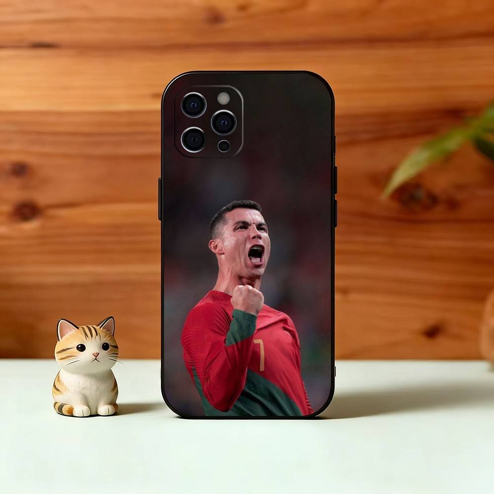 Чехол для телефона C-Ronaldo Для iPhone 17, 16, 15, 14, 13, 12, 11 Plus, Pro Max, Другие Мягкий Черный Чехол