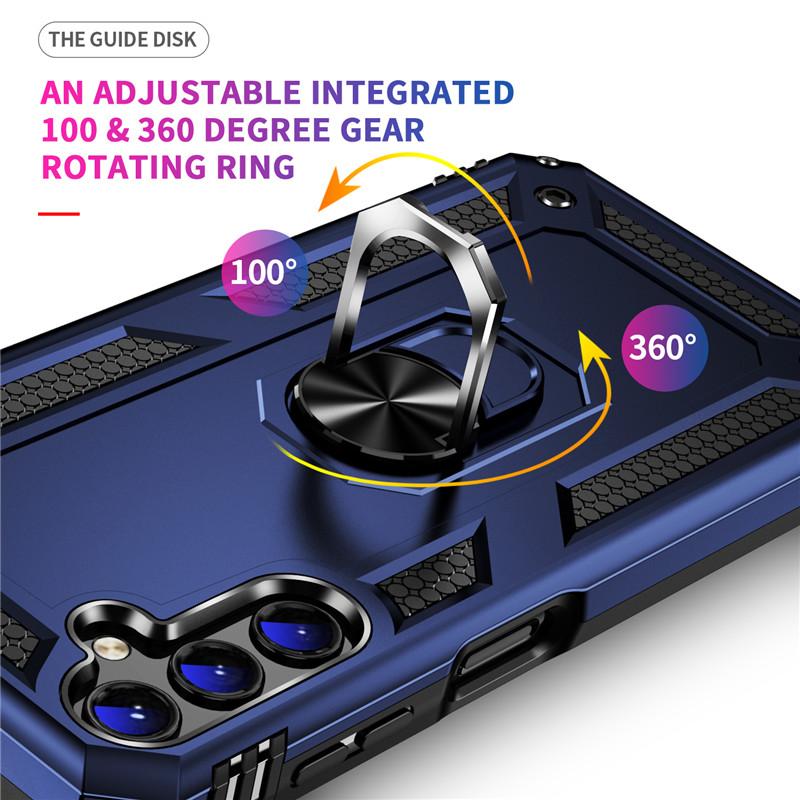 Чехол-бампер для Samsung Galaxy A14 A24 A34 A54, защитный магнит с металлическим кольцом, противоударная задняя крышка для Samsung Galaxy A04 A04S A04E