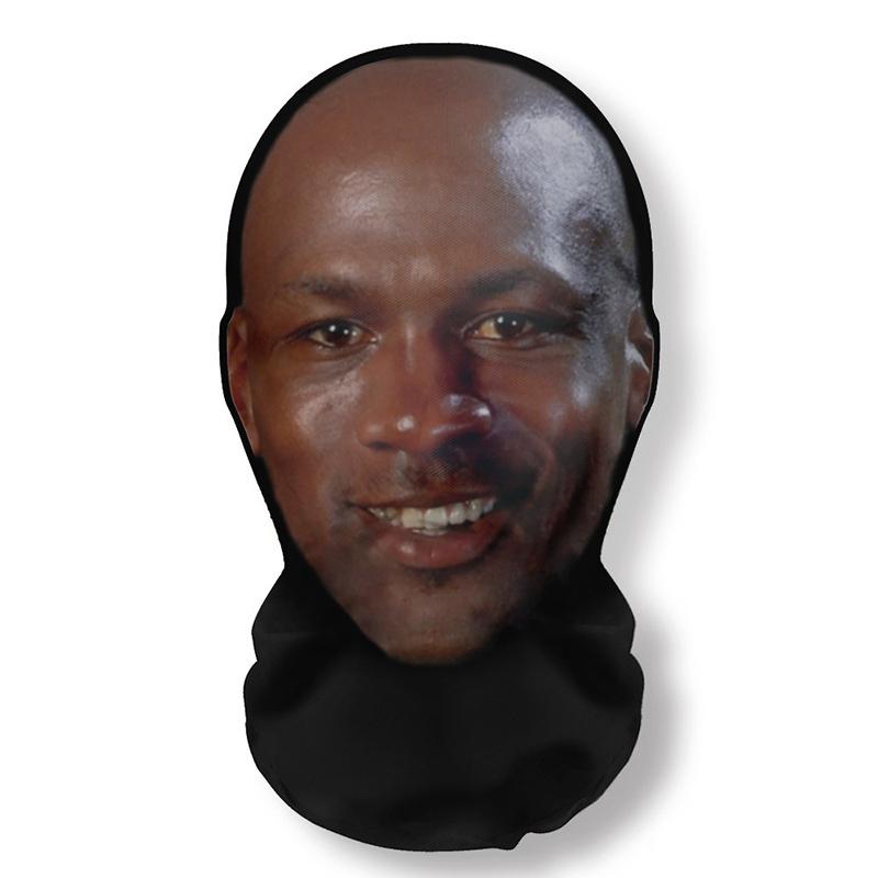 3D Seamless Mask Realistic Face Masks Funny Face Printed Head Scarf Cosplay Role Play Prop Dress Up Facemask Balaclava Headgear