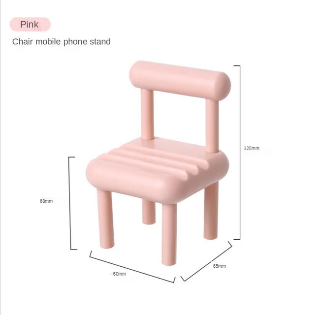 Cute Lazy Board Phone Holder Desktop Mini Chair Shape Cell Phone Stand Cartoon Table Decoration Easy Chair Phone LIVE Support