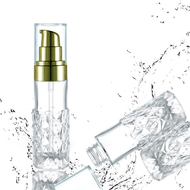 1pcs 50ml Press Pump Empty Refillable Glass Bottles Leakproof Cosmetic Containers For Serums Lotions Skincare Durable