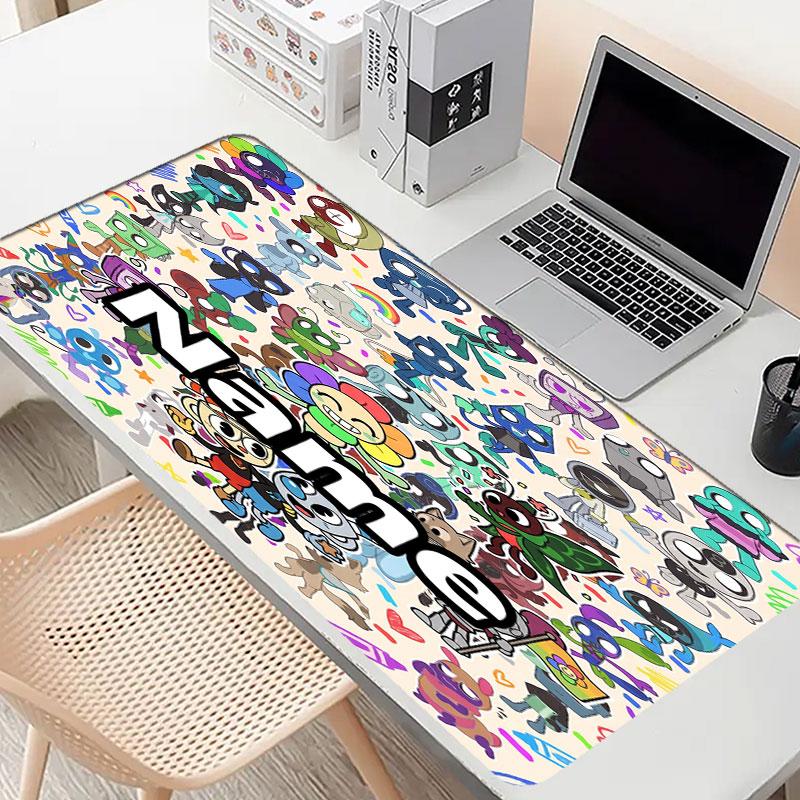 Custom Name Personalized Dandy's World Pattern Mousepad, Laptop PC Desk Mat, Decorative Desk Mat for Home Keyboard Pad Gift