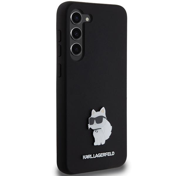 Karl Lagerfeld Klhcs24Msmhcnpk S24+ S926 Czarny/Black Hardcase Silicone Choupette Metal Pin