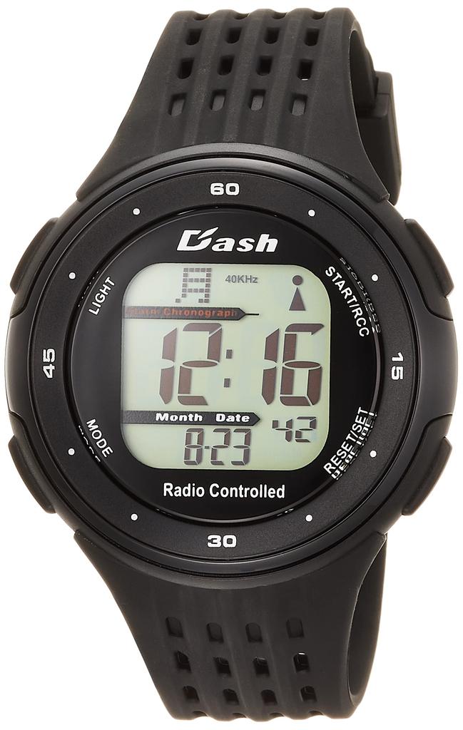 Мужские радиоуправляемые часы ALIAS с титановым корпусом и черным уретановым ремешком ADWW18105RC-11, водонепроницаемые, многофункциональные, с подсветкой, ремешком,