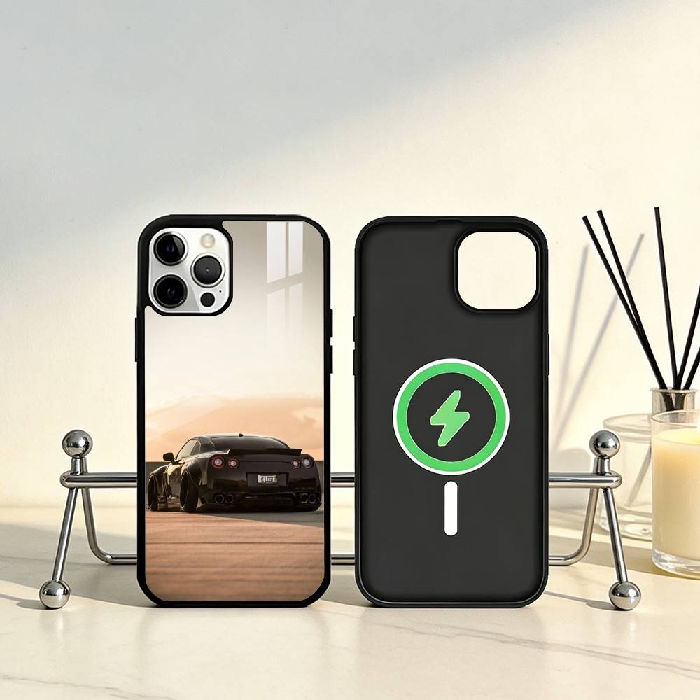 Car JDM R35 Phone Case For iPhone17,16,15,14,13,12,11 Plus,Pro Max Magnetic For Magsafe Wireless Charging