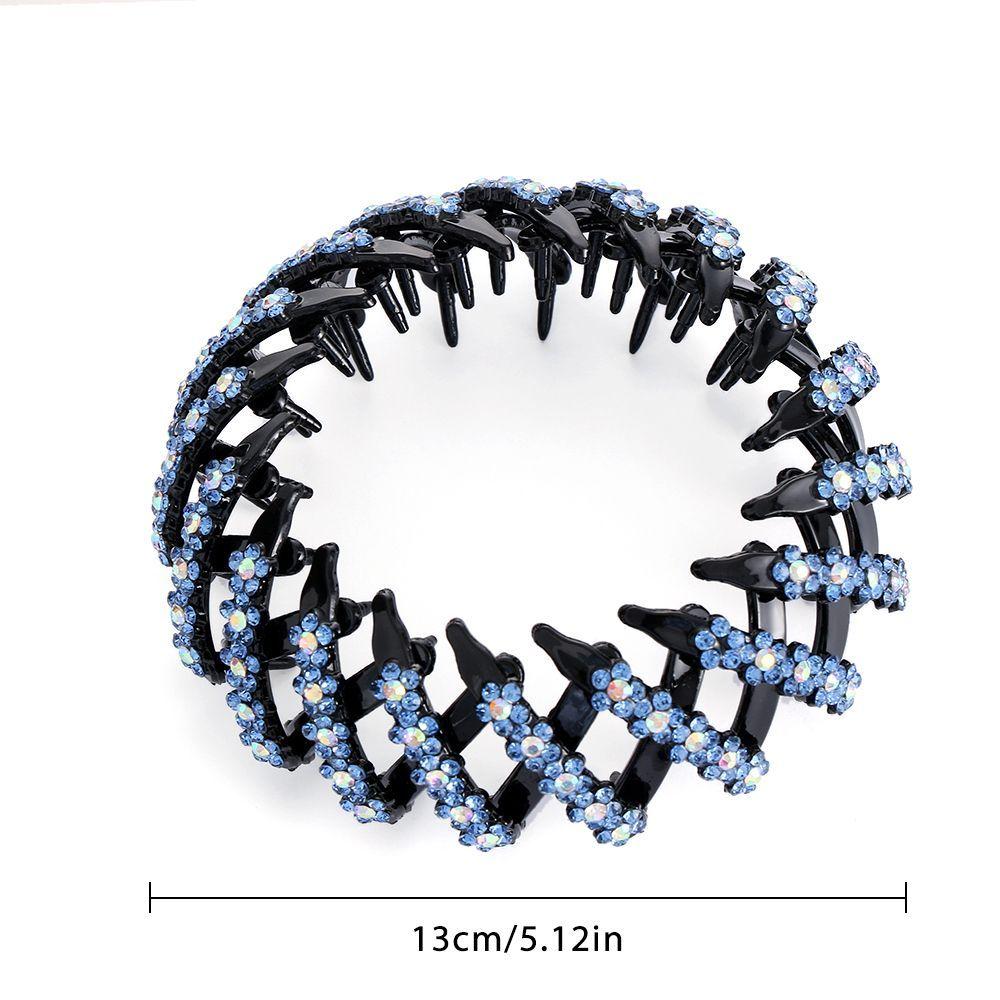 Curler Roller Rhinestone Ponytail Clamps Crystal Hair Bun Maker Bird Nest Hair Claw Hair Fold Wrap