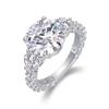 Серебряное кольцо S925 с муассанитом, женское кольцо, 5 карат