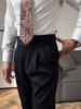 Ruishen Clothing Italian-Style Gurkha High-Waist Straight-Leg Casual Suit Pants