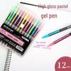 12 Color Pastel and Neutral Pen Set for Students, Markers, and Highlighting