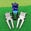 Portable Zinc Alloy Training Aids Pitch Repairer Tool Golf Fork Prongs Golf Divot Lawn Maintenance
