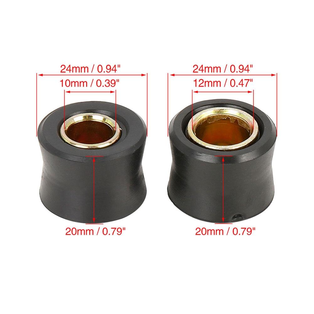 Комплект из 4 втулок амортизатора заднего мотоцикла 10 мм и 12 мм пара
