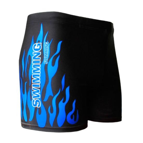 Мужские плавки больших размеров с шикарной графикой в виде пламени — мягкие, эластичные и удобные для пляжа и плавания