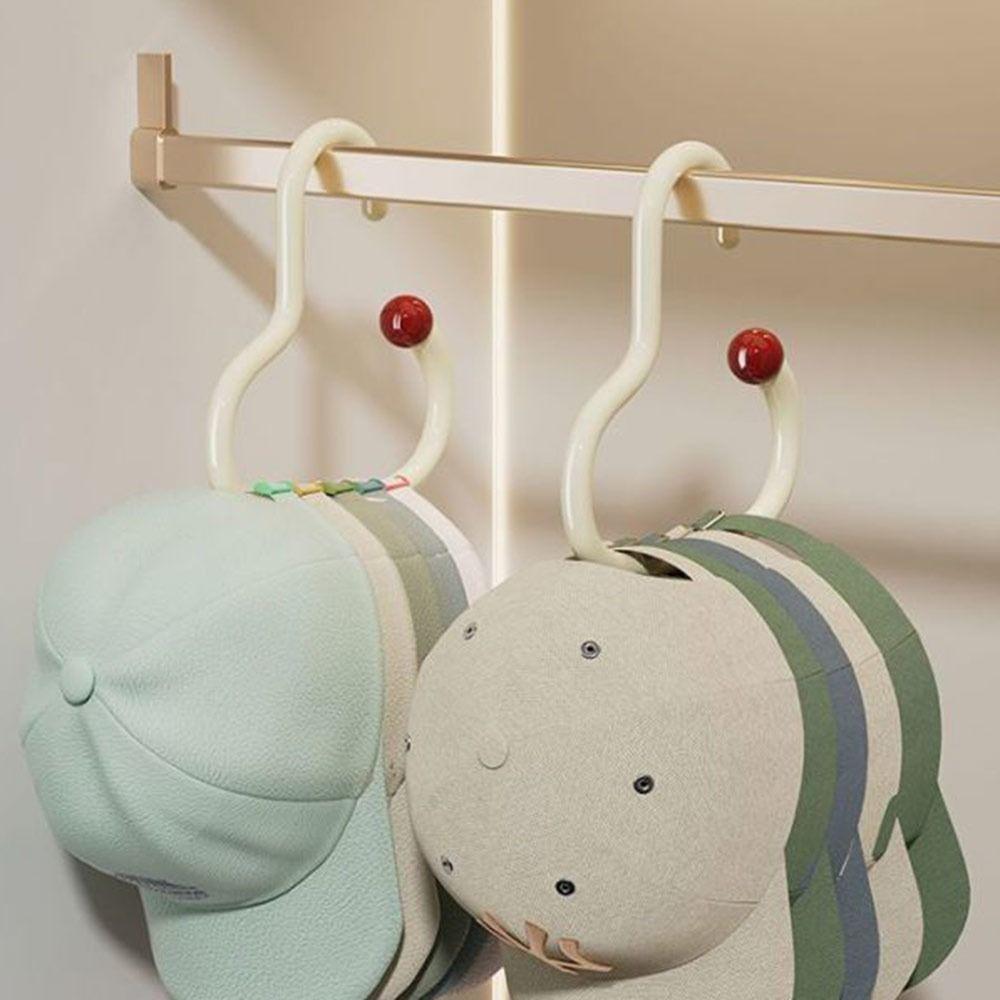 Non-marking Hat Storage Hook Dopamine Scarf Towel Tie Hanging Rack Durable Hat Hook for Cloakroom