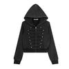 Magic Bear American Vintage Hooded Zip Cardigan Slim Short Sweatshirt Teens