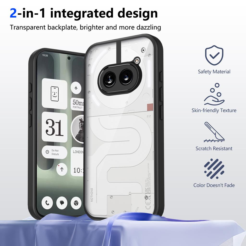 ShockProof Soft TPU+PC Clear Back Cover Phone Case For Nothing Phone 2A Plus NothingPhone2A G