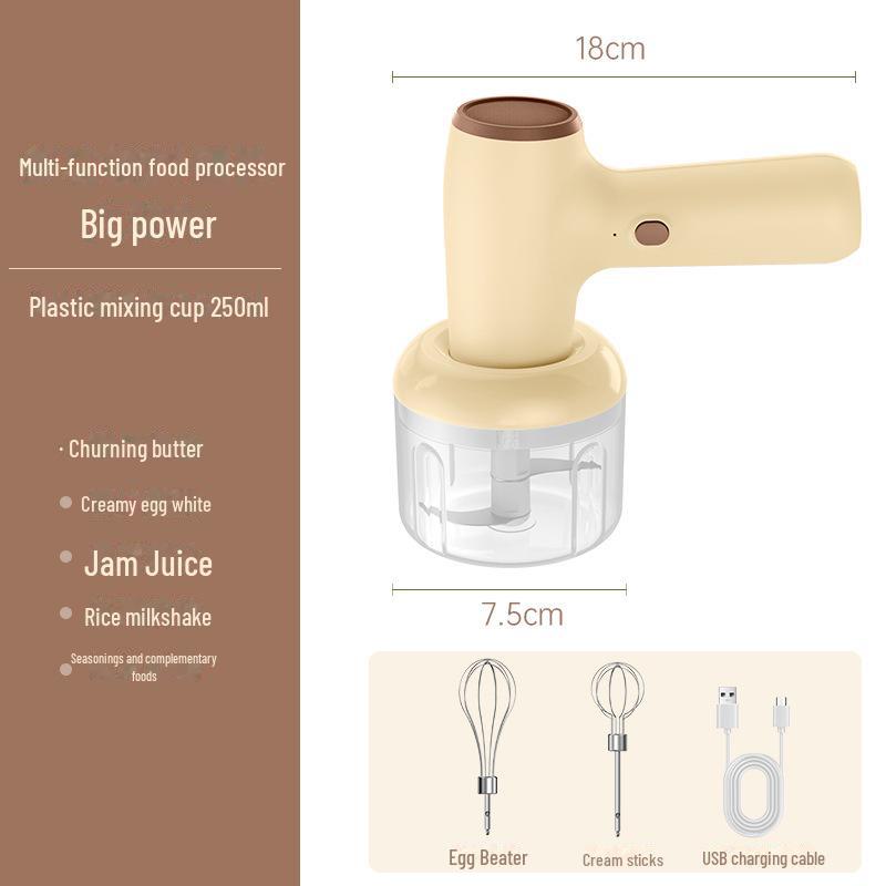 Мини портативный беспроводной электрический венчик для взбивания яиц: Автоматический венчик для взбивания сливок для выпечки
