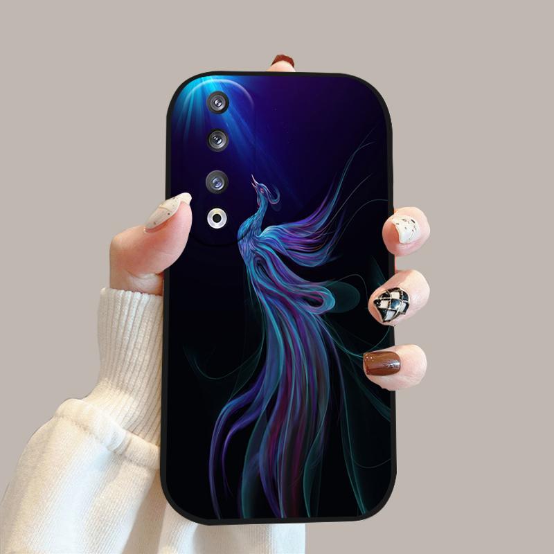 Чехлы для Honor 90 5G REA-AN00 Модный цветной принт Мягкий силикон ТПУ Чехол-бампер для телефона Honor 90 Pro
