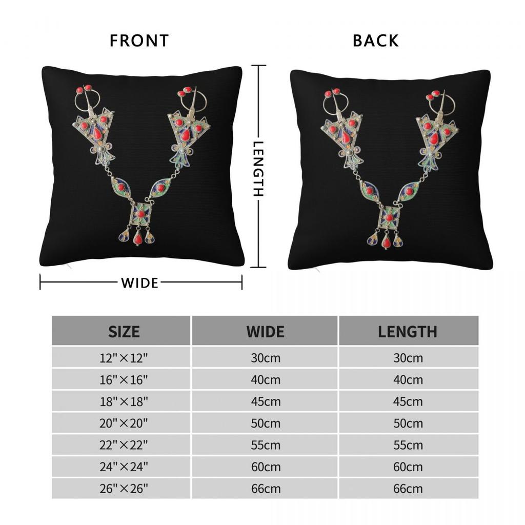 Kabyle Jewelry Amazigh Pillowcase Cushion Comfort Throw Pillow Sofa Decorative Cushions Used for Home Bedroom Living Room
