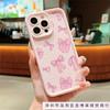 Розовый бантик-сердечко для iPhone 11/12/13 Apple 14/15/16 Pro Max милый чехол для телефона