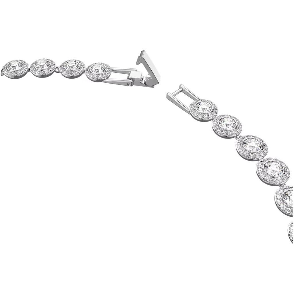 Swarovski Ангельское ожерелье с родиевым покрытием и белыми кристаллами 5727095