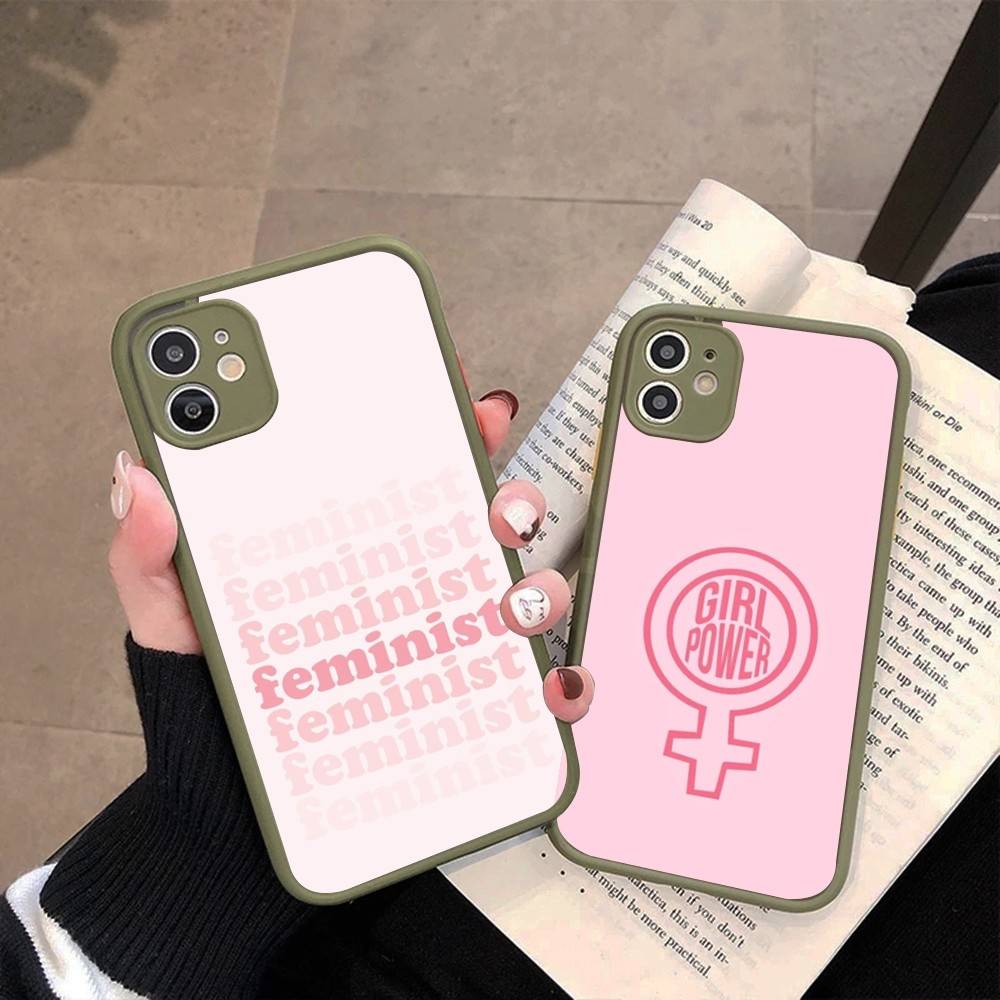 Феминистская Феминизм Эстетика Девушка Чехол для Телефона Для iPhone 13 12 X XS MAX Pro Max 16 15 11 14 Pro Max Ударопрочный Матовый Чехол