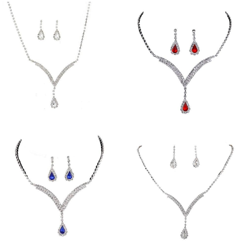 Изысканные женские серьги-капли в корейском стиле, серьги с кристаллами, свадебный комплект украшений