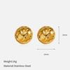 Chenhe stainless steel jewelry women's earrings light luxury high-end sense niche does not fade fashionable gold titanium steel earrings