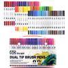 12/100/120Colors Dual Tip Calligraphy Pen Watercolor Brush Pen Art Markers Pens Manga Sketching Drawing Children DIY Supplies